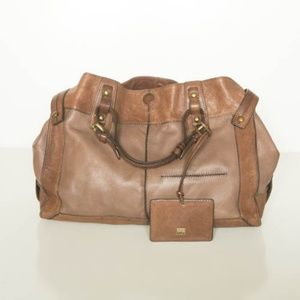 Kooba chestnut leather 'Jackson' satchel